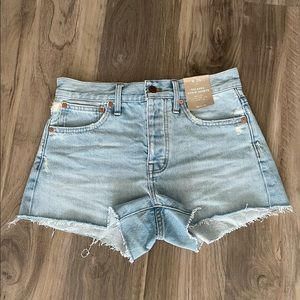 Madewell Relaxed Denim Light Wash Shorts NWT